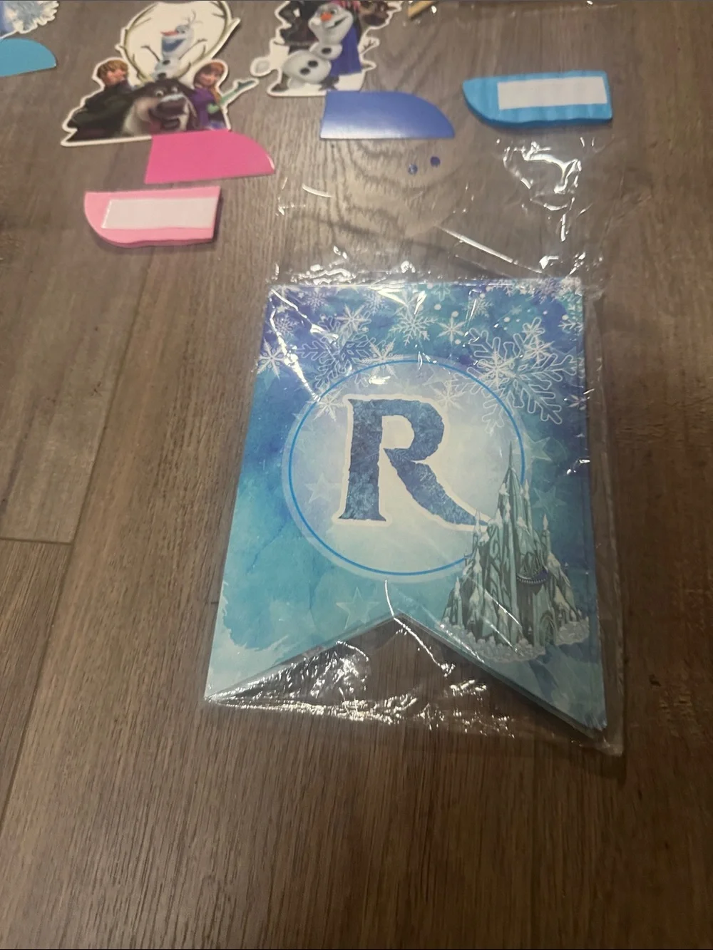 ***2/$15*** Frozen Birthday Cake Toppers and Banner Pieces - Blue, Pink, White